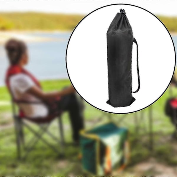 Kraftig sammenleggbar stolveske for camping og strand[D] Black 20cmx100cm