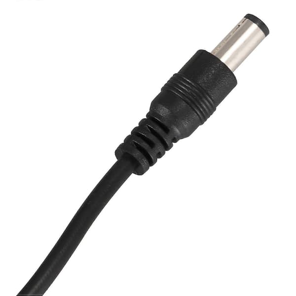 USB 5,5 mm / 2,1 mm 5 V DC -virtajohto (musta, 75 cm) [D]
