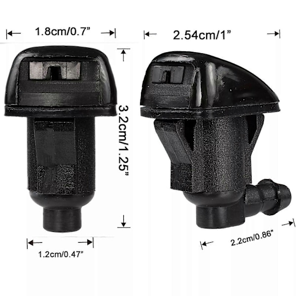 X2 Främre Spolarmunstycken 85381-AE020 för JEEP GRAND CHEROKEE III 3 WH WK[D]