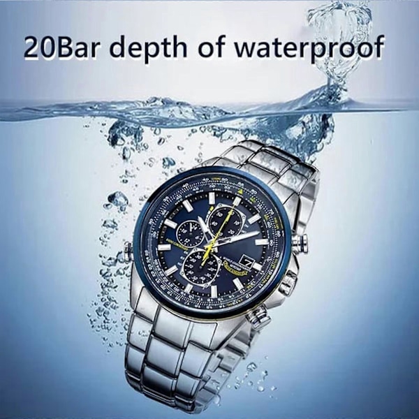 Angel Series Flygande Klocka, Analog Quartz Chronograf 45m Vattentät Lysande Herrklockor Ny