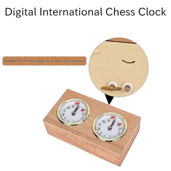 Schacktimer, Professionell Digital Internationell Schackklocka, Trä Uppräkning Nedräkning Schacktimer, Port