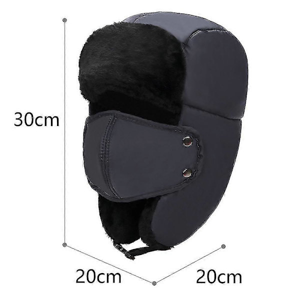 Neutral Shearling Fåreskind Læder Pilot Vinter Pels Hat[D] grey