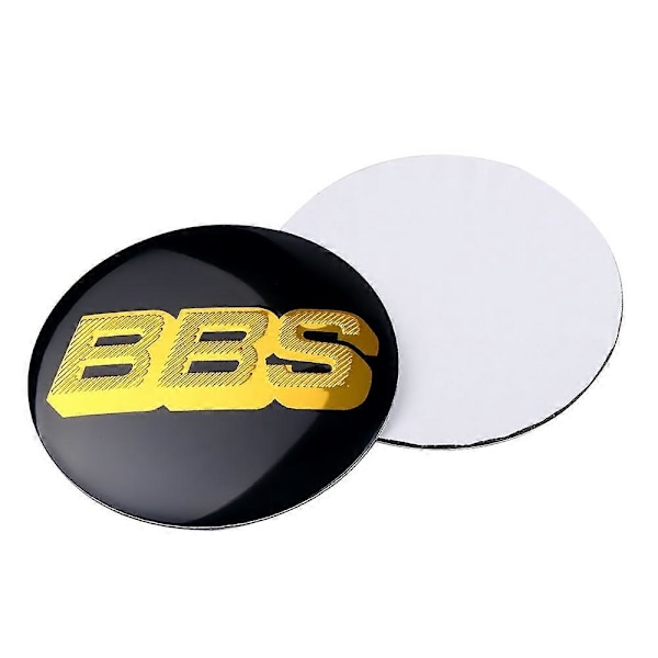 4 stk. 70 80mm Bilhjul Center Caps Sticker Bbs Emblem Badge Dekal Bilstyl 70mm Black Silver