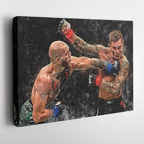 Conor McGregor vs. Dustin Poirier Poster UFC Handgjorda Posters Canvas Print Väggkonst Man Cave Present Heminredning-wahahbbb1039