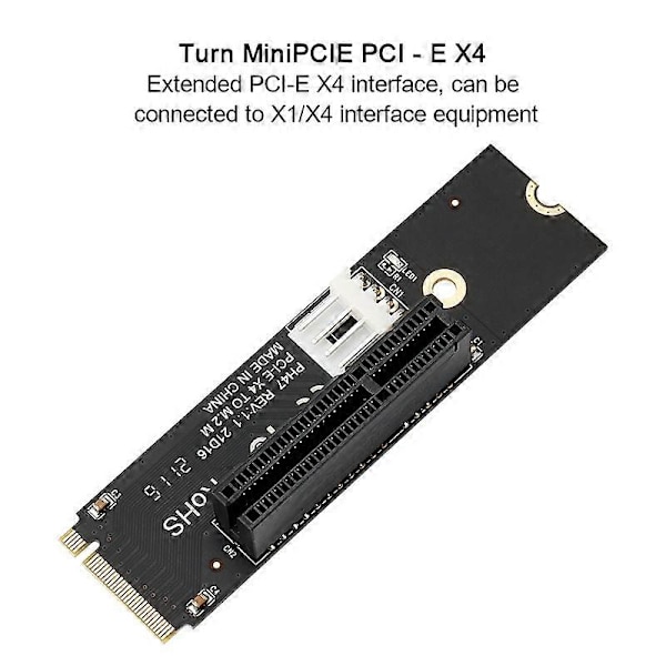 PCI-E X4 -paikkainen korotuskortti PCI-E -korotuskortti M2 - PCI-E -laajennuskortti Nopea tiedonsiirto 2 kpl[D] Black