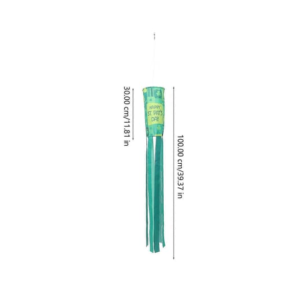 St. Patricks Dag Vindpose Flag Karneval Have Vindpose Dekor St. Patricks Dag Flag[D] Green