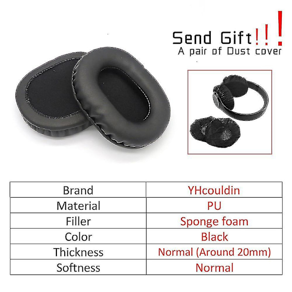 Öronkuddar för Pioneer Se-ms7bt Se-ms5t Ms7bt Ms5t Hörlurar Tillbehör Ersättningsöronkuddar Material