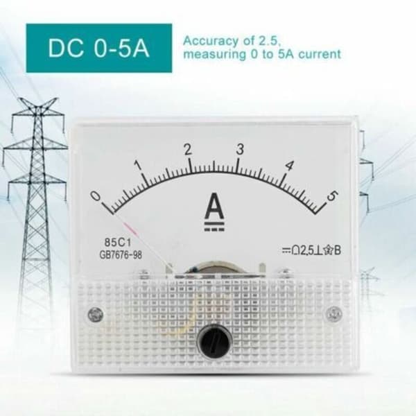 Analog spenningsamperemeter og voltmeter, 85C1 DC (5A amperemeter) 0.05