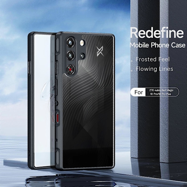 For ZTE nubia Red Magic 10 Pro+ 5G/ZTE nubia Red Magic 10 Pro 5G Deksel DUX DUCIS Aimo-serie TPU+PC Matt Fallsikkert Telefondeksel (REACH-sertifisering) Black