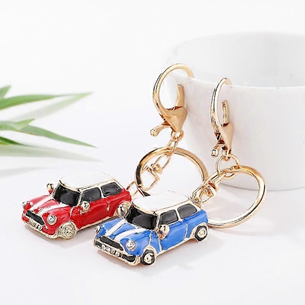 Bil Interiør Bil Nøglering Nøglering Til MINI Cooper One JCW Countryman Clubman Cabrio Paceman R60 R57 R55 R56 R53 Nøglering Kæde Tilbehør Køretøjs Dekoration Blue