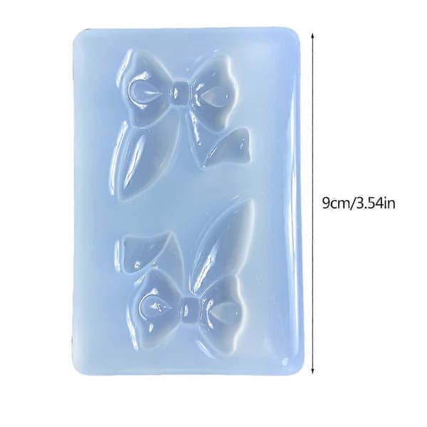 Sløyfe Silikonform, 3D Resin Smykkeform Neglekunst Dekorform Anhengform[D]