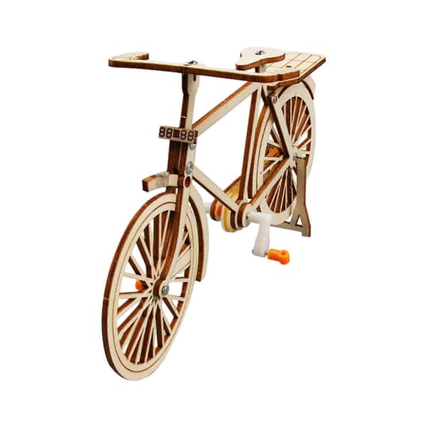 Mini Cykel Model Sæt Pædagogisk Legetøj Træpuslespil til Studerende Børnehavebørn[D]