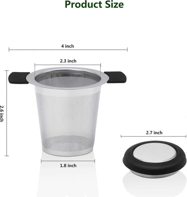 Te-infuser, te-sil i rustfritt stål, premium te-diffusorer for løs te, tebrygger, te-infusere for løs te, tekule for te Fl[D]