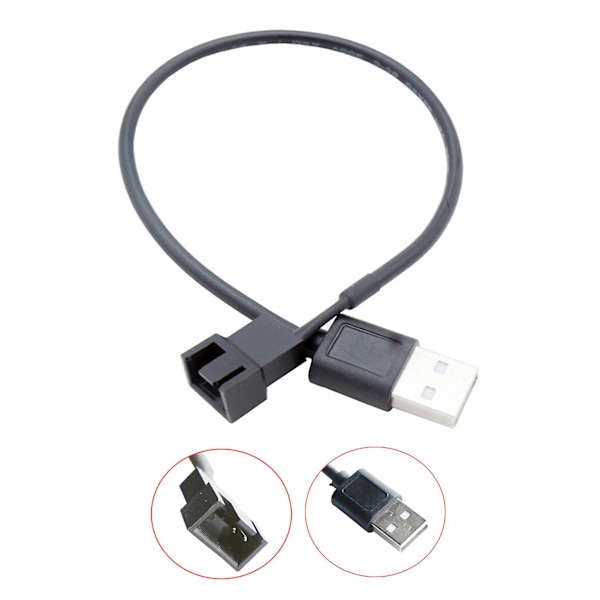 USB til 4-polet Computer Køleventilator Adapterkabel Fan Adapterkabel Computer Køler Adapterkabel