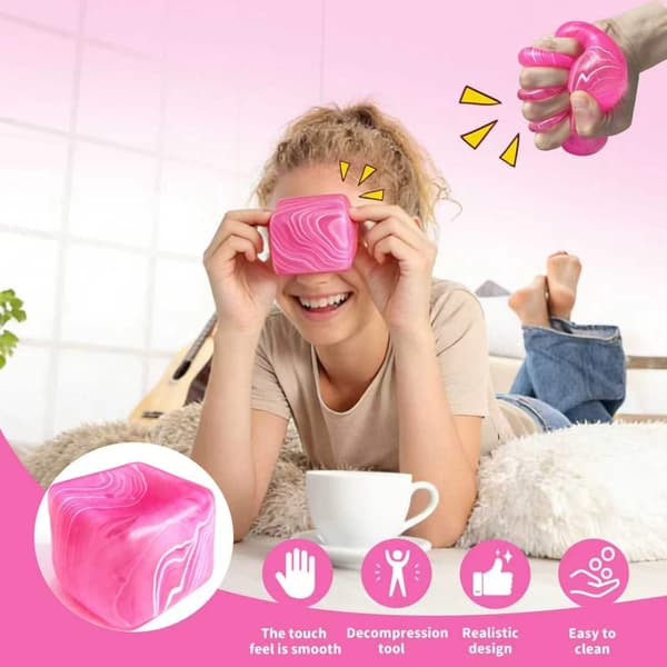 Isbit klemmeleke, sensorisk leke for barn (rosa) Pink