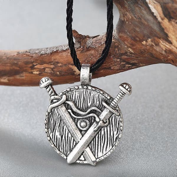Vintage Man Chock Halsband Valknut slavisk Viking Antik (D) Silver