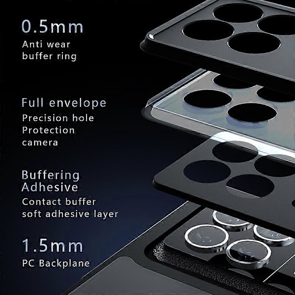 PC Hybrid TPU Telefondeksel for Xiaomi Mix Fold 3 Frosted Black