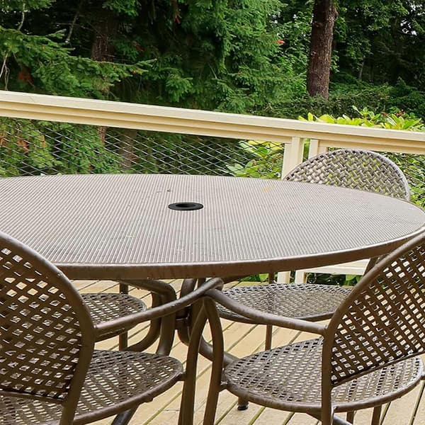 Silikone Paraplyhulringe til Terrasseborde Paraplystabilisator til Altaner og Gårde Hvid[D] Black