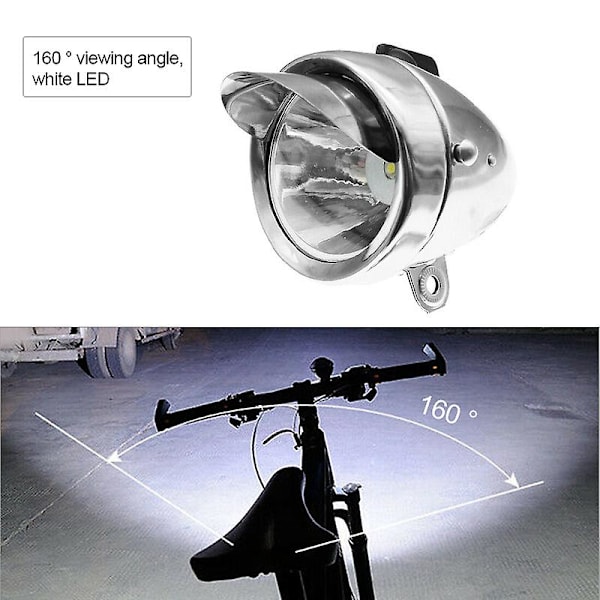 Retro Cykellampa LED-lampa Framstrålkastare Dimljus Klassisk Stil Cykelficklampa Säkerhet Nattkörning Ficklampa Black China