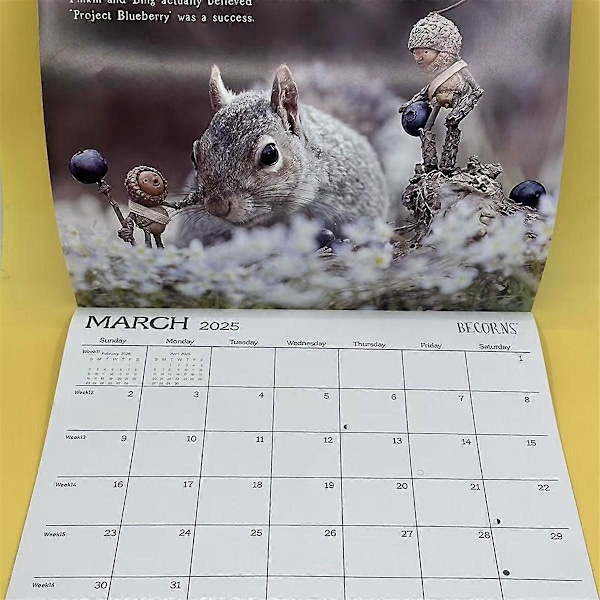 Becorns My Bird 2025 Kalender med Fugler Morsom Fugle Veggkalender Nyttårskalender Hjemmedekorasjon As Shown