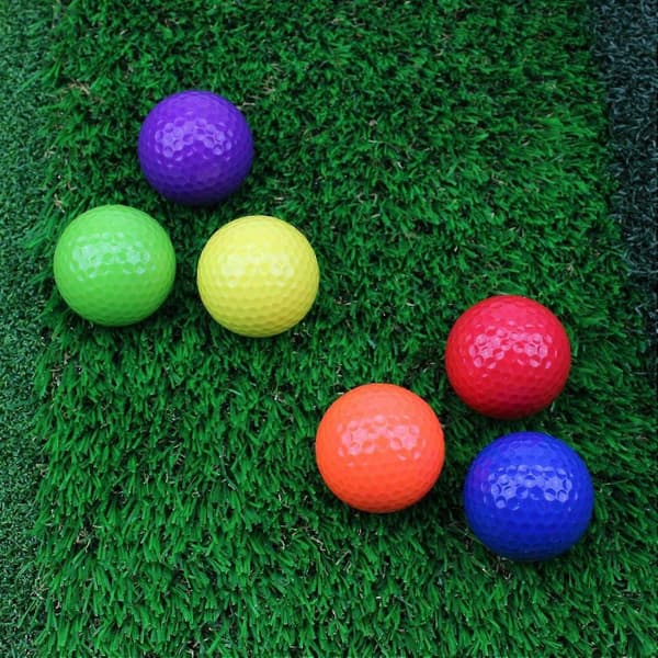 Golfbolde i blandede farver, golfbolde til driving range, golføvebolde (seks farver) [D]