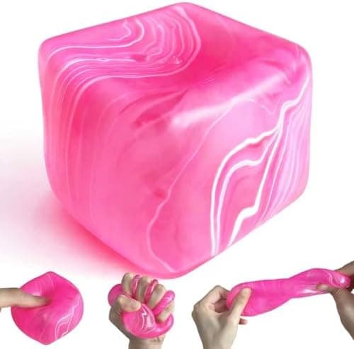 Isbit klämleksak, sensorisk leksak för barn (rosa) Pink