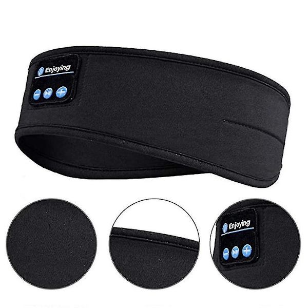 Musta Bluetooth-panta urheilupäännauha ja unikuulokkeet