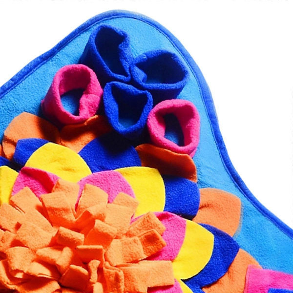 Pet Snusemåtte Fodermåtte Hund Pet Interaktiv Foder Puzzle Pad Langsom Fodermåtte til Hunde Katte Leg Sjovt Træningstæppe[D] Blue