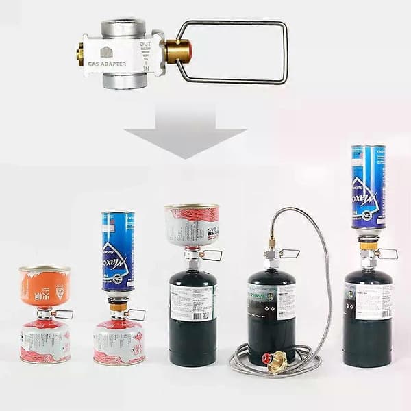 Gas Saver Plus Gasskonverteradapter for utendørs camping for utskiftbare tanker[D] Mini  H