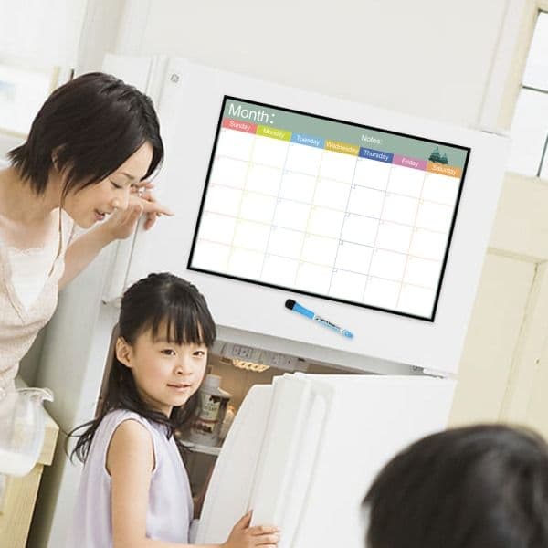 Whiteboard Kalender Køleskabsmagnet Ugentlig Planlægger Noter[D]