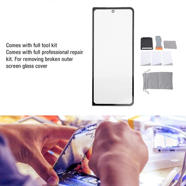 Skärmbyte för Galaxy Z Fold 4 5G F936 Professionell Yttre Lins Glasskärm med Adhes[D]