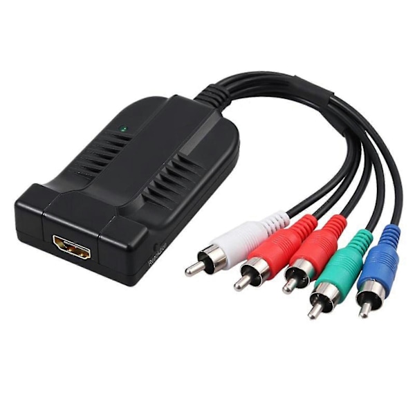 Portabel Universal HDMI-kompatibel till YPbPr Komponent Videoomvandlare RGB-adapter DC-kabel för hemmabio