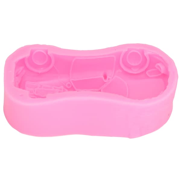 Rosa silikonform for DIY bilkake, mousse, sjokolade, iskrem