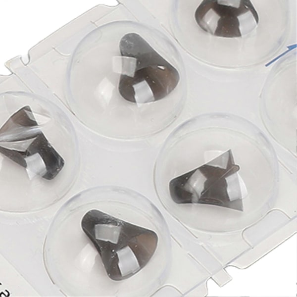 6-pack Click Sleeve Vented Silikon Antistatiska Tvättsbara Ljudförstärkare Click Sleeve Tillbehör Svart XS