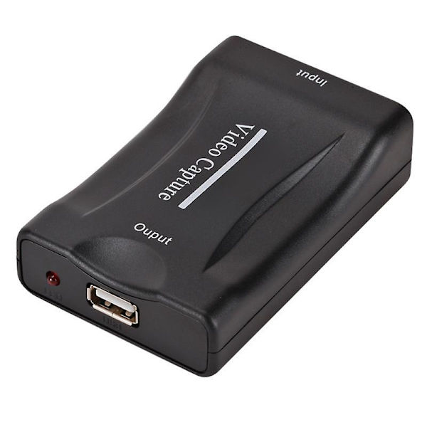 USB 2.0 SCART Högkvalitativ Videoupptagning Spel Live Streaming Inspelningsbox