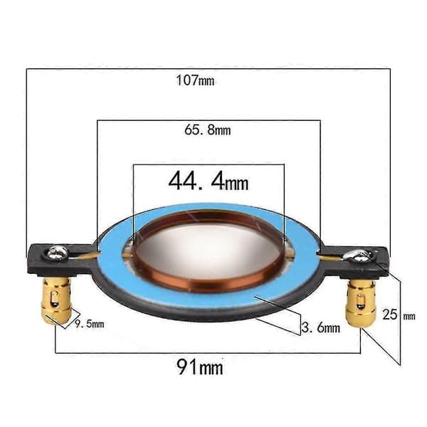 44,4 mm Core Diskant Svingspole Membran Titanium Film[D]