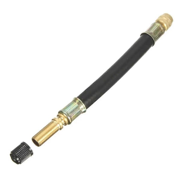 4 stk DEKKVENTILFORLENGELSE DOBBELTHJUL LASTBIL TRANSIT VAN LASSBIL ADAPTER 140mm + 2 stk KLAMMER SYKKEL