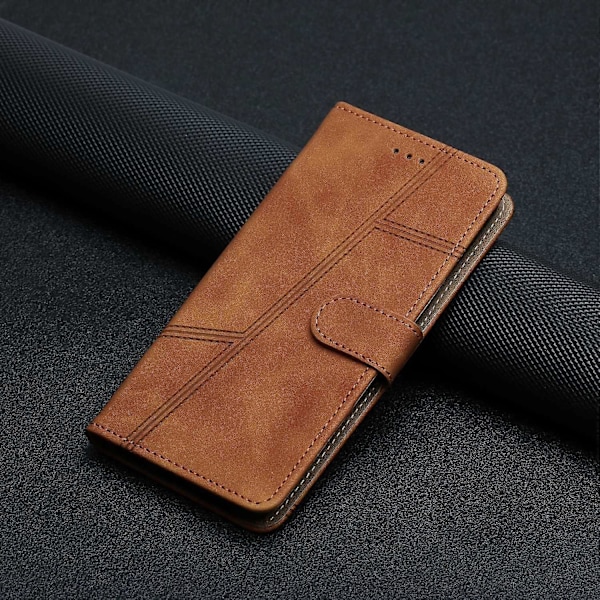 Sydd lærtelefonveske for iPhone 16 Pro Max Brown