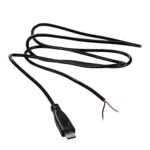 Typ-C strömförlängningskabel med öppen ände, 5V 3A 25cm[D] 25cm Straight head