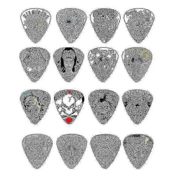 5-pack Gitarrplektrum Grafiskt Plektrum För Elgitarr Akustisk Gitarr Mandolin Och Bas[D]