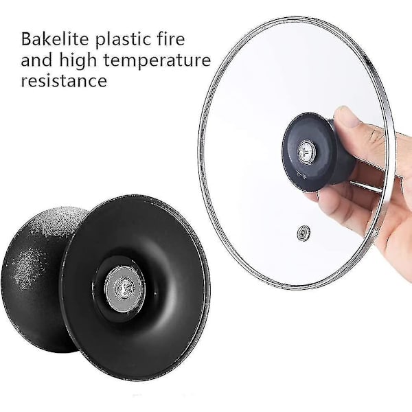 5-pakks Pottelokkhåndtak Knopp Bakelite Rundt Koker Universal Pottelokk Håndtak Varmebestandig