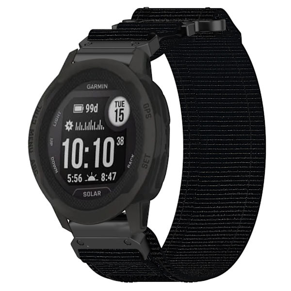 20mm nylonklockarmband för Garmin Instinct 2S Black