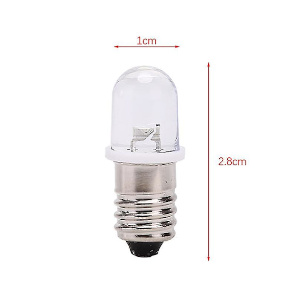 5 kpl E10 LED-lamppua E10 DC 3v 4.5v Instrumenttilamppu E10 Indikaattorilamppu Vanhanaikainen Taskulamppu Lamppu xi