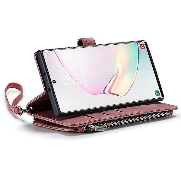 For Caseme Samsung Note10 Plus 4G/5G C30-serien Nytt blixtlåsfodral i läder