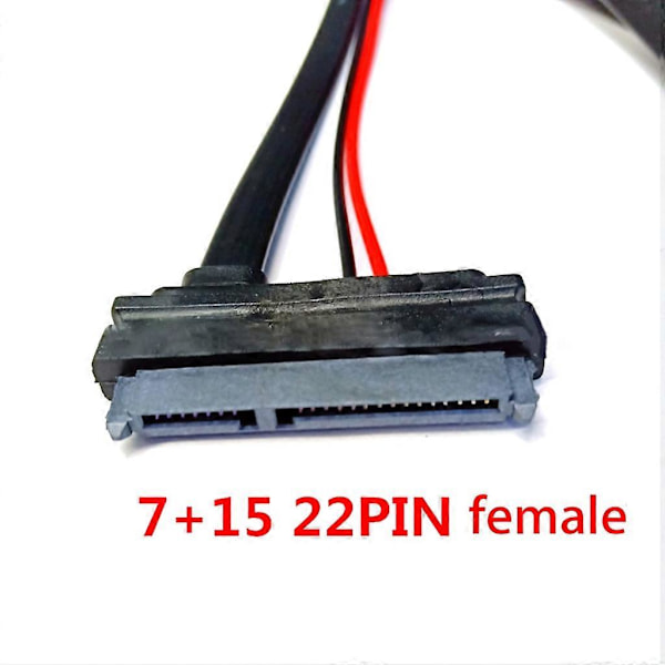 SATA 22-pins hann til 7+6 hunn kontaktkabel / 13-pins hann til 22-pins hunn ledning 13 Male to 22 Female