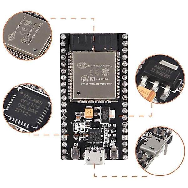 ESP32 ESP-32S NodeMCU-32S ESP-WROOM-32 Kehityskortti 2,4 GHz WiFi ja Bluetooth Dual Core Micr