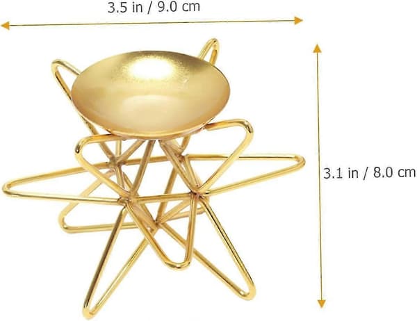 Lysestake Metall Søyle Lysestake Dekorativ Lysbase Metall Lysestake Metall Lysestake Gull Lysestaker Lysestaker For [D]