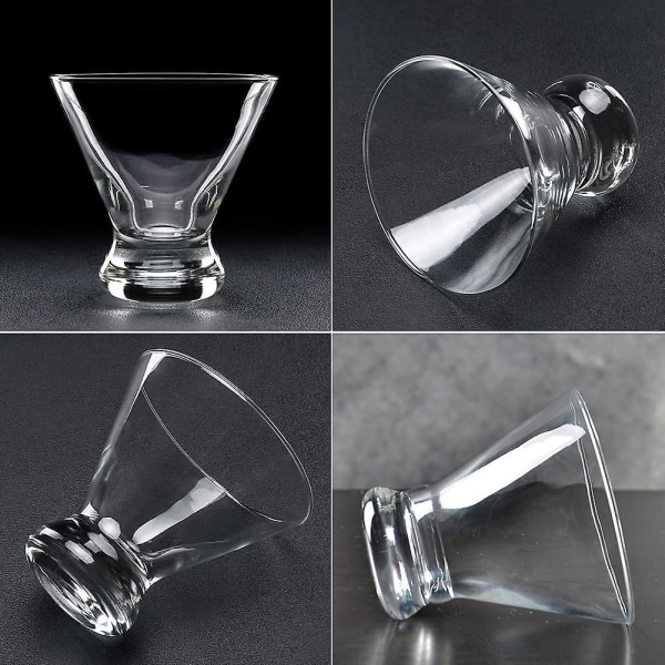 Martini-glas, set om 4 - Cocktailglas - 8oz fotlösa martiniglas - Glasdessertkoppar - Martini Gl-gåva till kvinnor/män [kk]