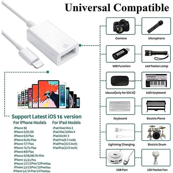 Lightning till USB-kameraadapter för iPhone