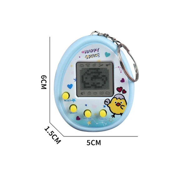 Elektroniske kæledyrsspil Virtuel Tamagotchi Nostalgisk Virtuel Cyber Digitale Dyr Legetøj til børn (D) color Yellow